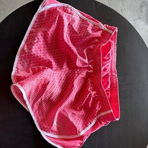 Pink Nike Running Shorts with White Trim